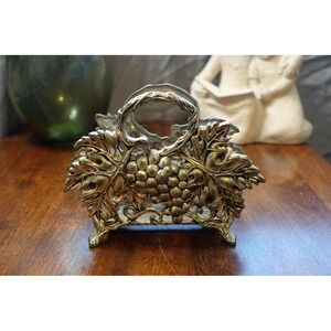 Vintage Godinger silver‎ napkins holder with grapes and vines ornate details